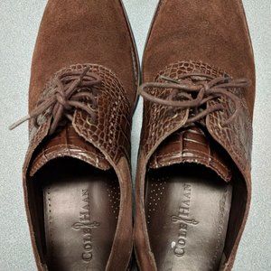 Cole Haan Brown suede wingtip oxford dress shoes